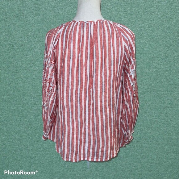 Anthropologie Akemi & Kin Audria Striped Peasant Tassels Embroidered Size XS EUC - Picture 5 of 9